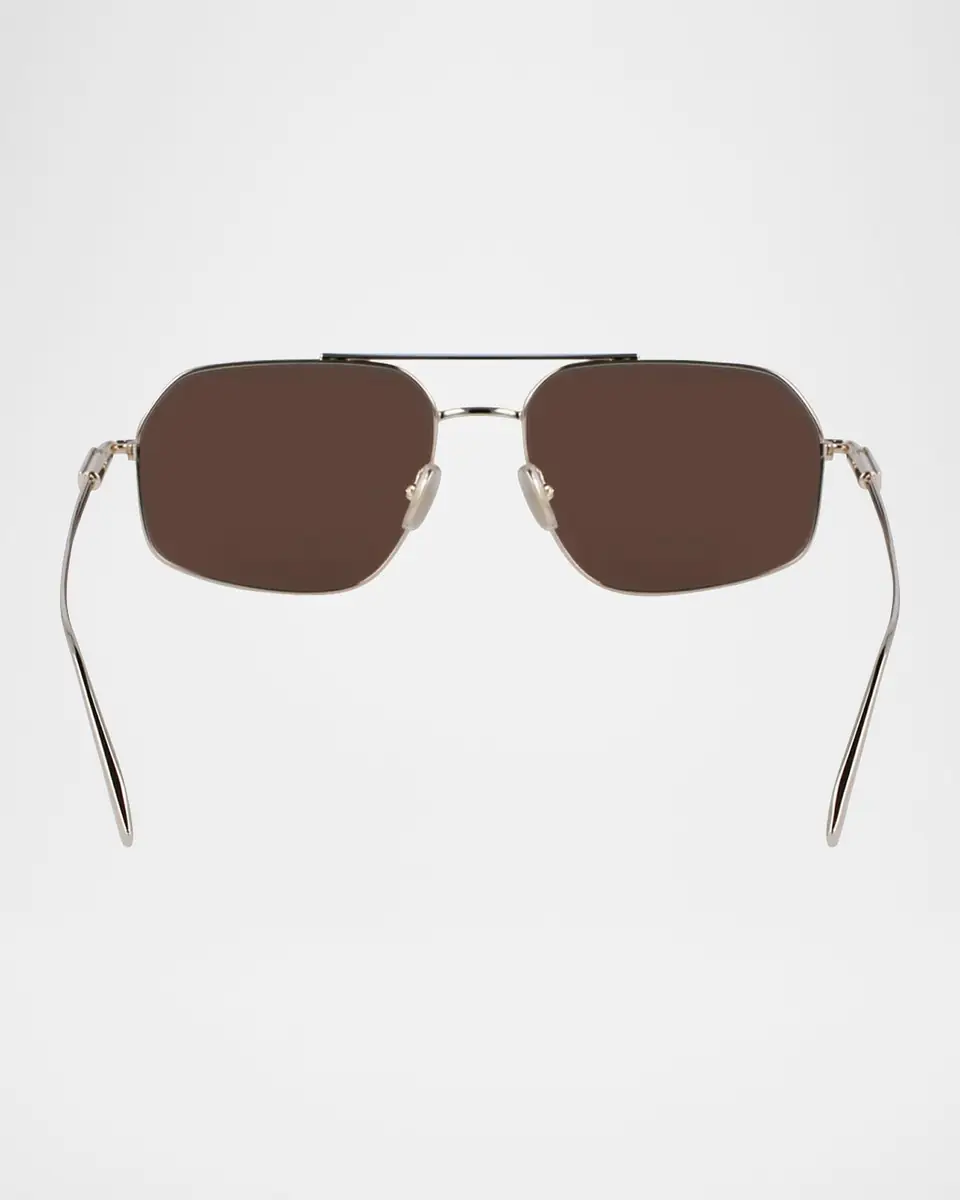 Ferragamo Men's Prisma Metal Aviator Sunglasses, 58mm | Thumbnail 5 Ferragamo Men's Prisma Metal Aviator Sunglasses, 58mm | Thumbnail 5