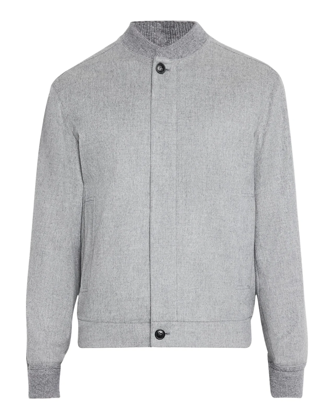 Zegna Men's Cashmere Concealed-Zip Blouson Jacket