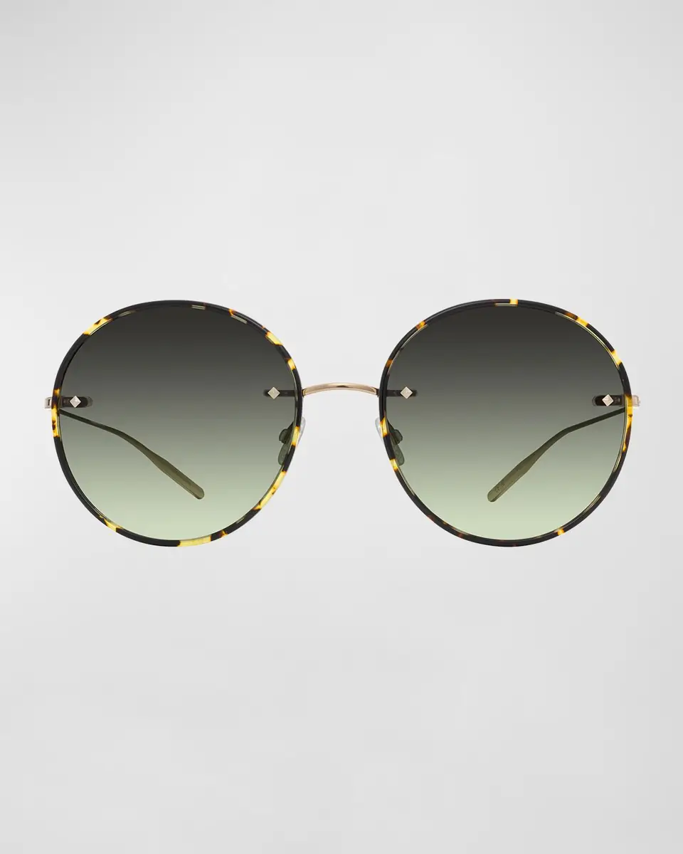 BARTON PERREIRA Rigby Havana Titanium & Acetate Round Sunglasses | Thumbnail 3 BARTON PERREIRA Rigby Havana Titanium & Acetate Round Sunglasses | Thumbnail 3
