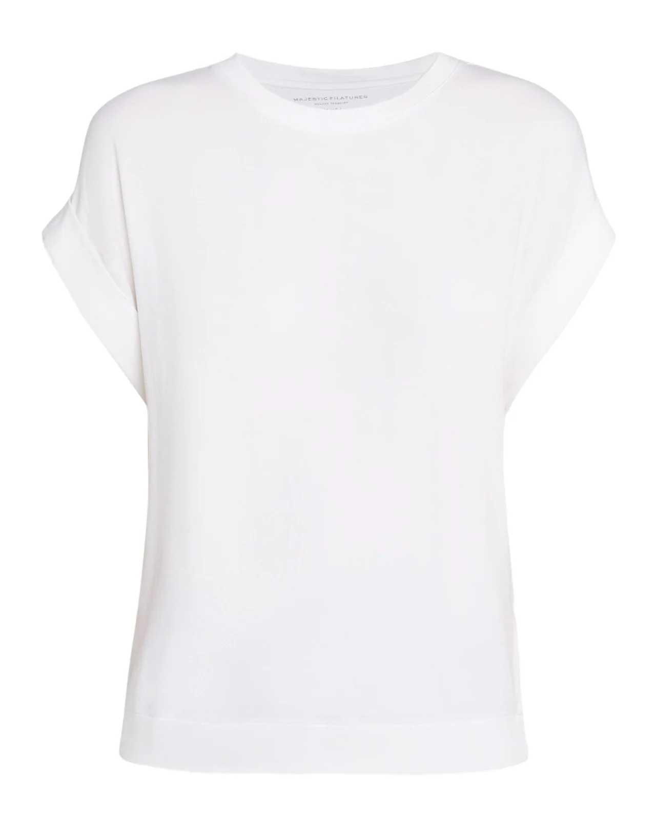 MAJESTIC FILATURES French Terry Rolled-Cuff Short-Sleeve Crewneck Tee