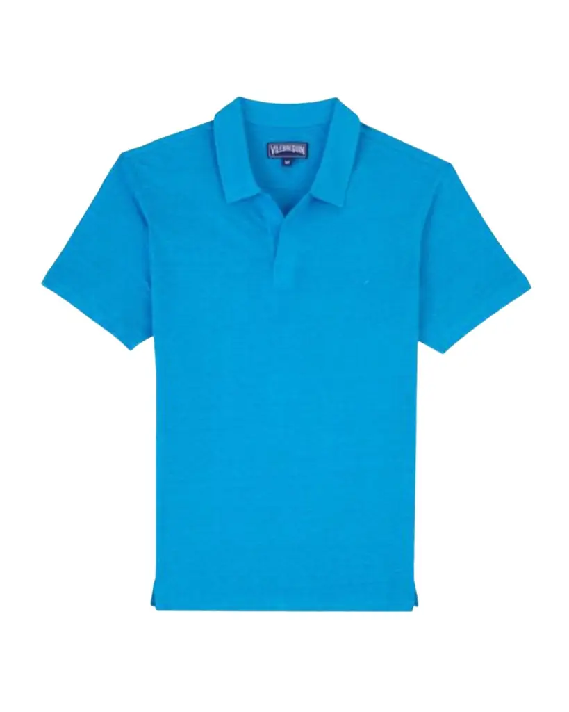 Vilebrequin Men's Pyramid Linen Polo Shirt | Image 1 Vilebrequin Men's Pyramid Linen Polo Shirt | Image 1