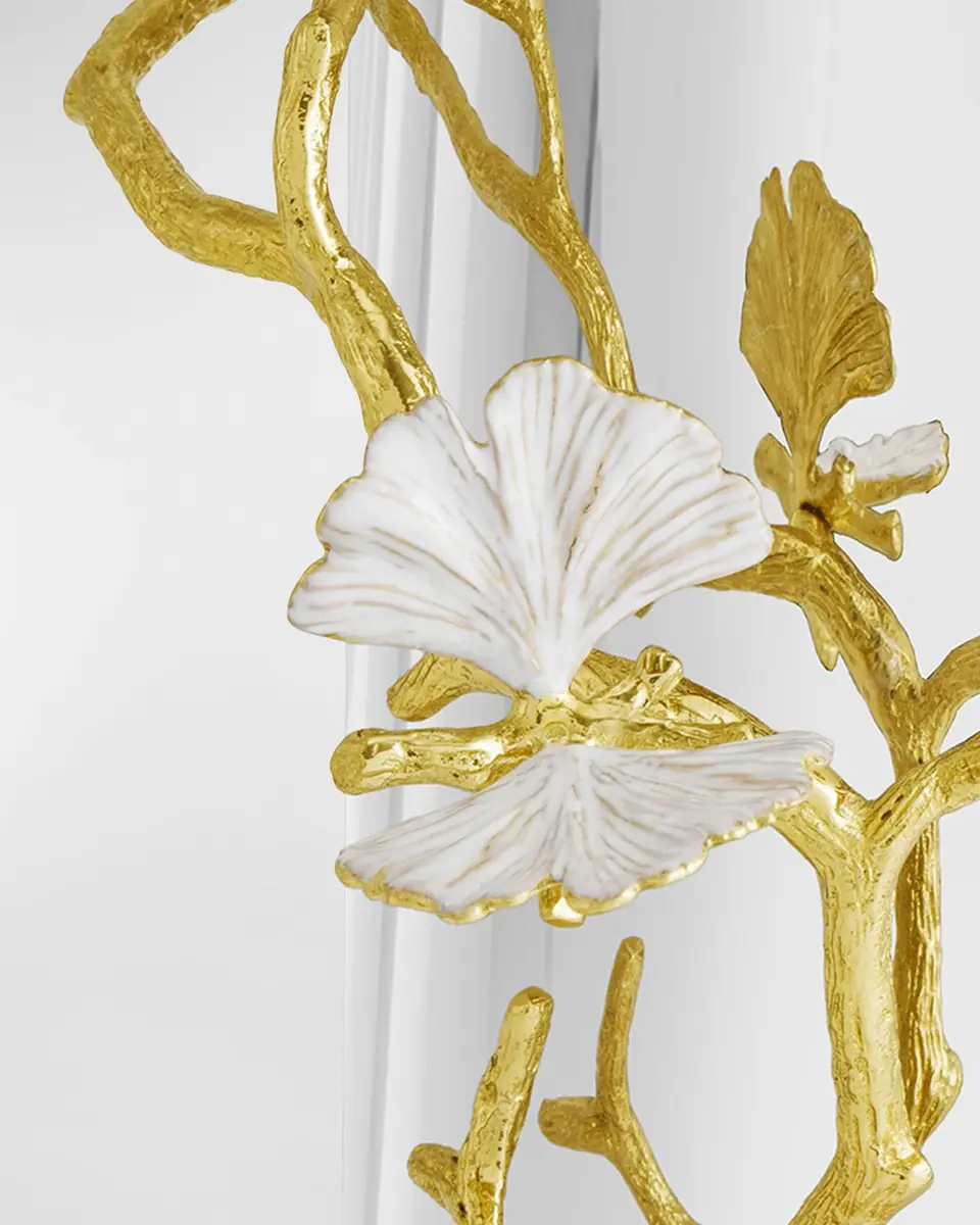 Michael Aram Butterfly Ginkgo White & Gold Large Vase | Thumbnail 6