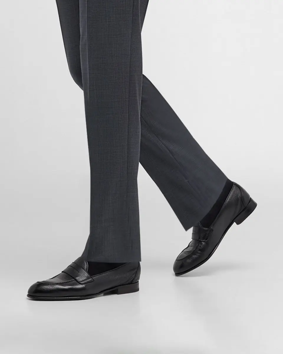Brioni Men's Appia Deerskin Penny Loafers | Thumbnail 2 Brioni Men's Appia Deerskin Penny Loafers | Thumbnail 2