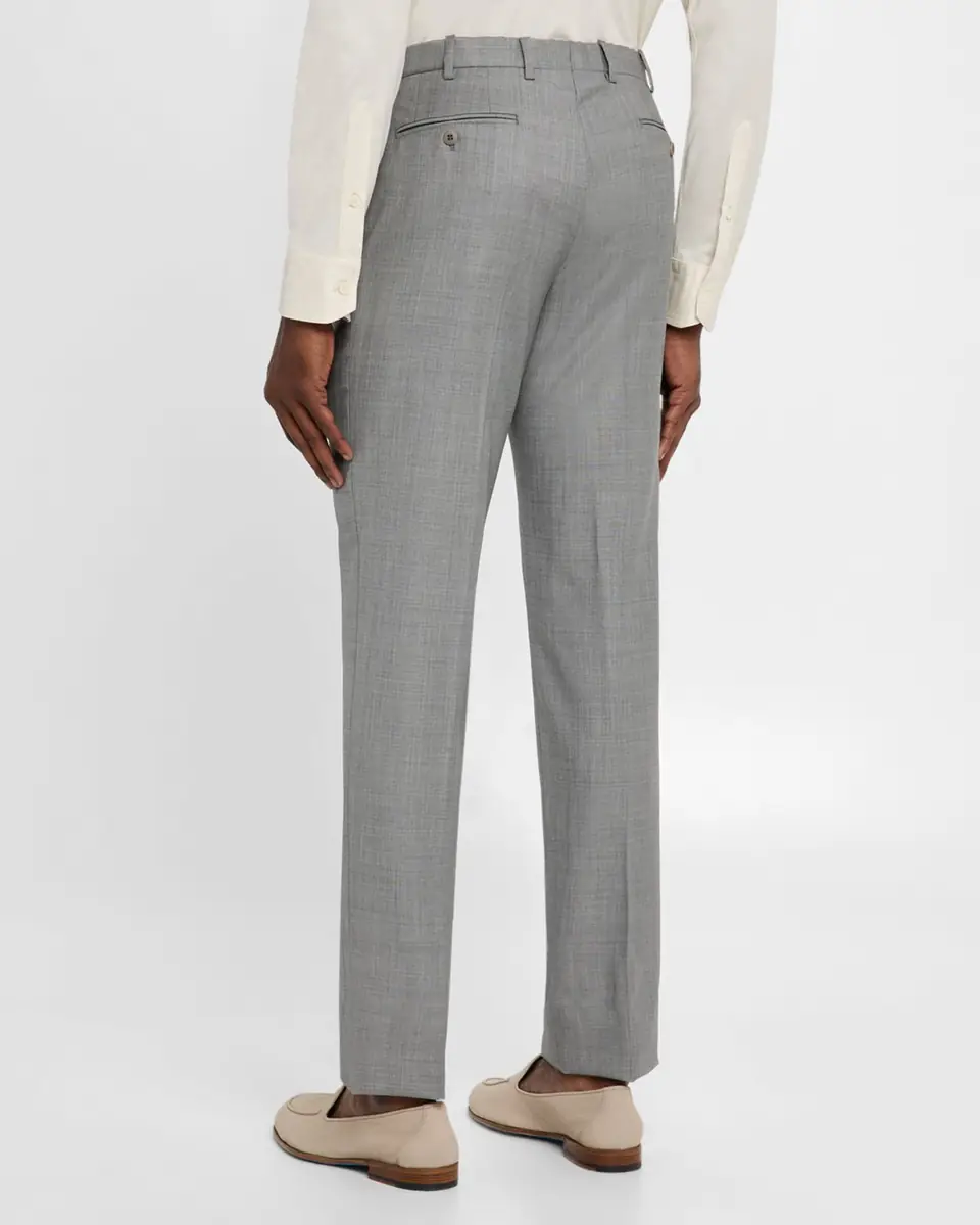 Brioni Men's Wool Sharkskin Pants | Thumbnail 3