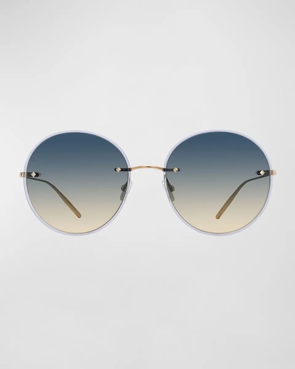 BARTON PERREIRA Rigby Golden Titanium & Acetate Round Sunglasses | Thumbnail 3 BARTON PERREIRA Rigby Golden Titanium & Acetate Round Sunglasses | Thumbnail 3