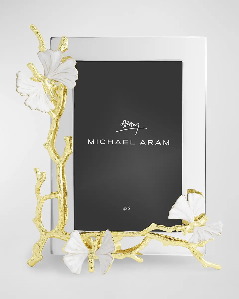 Michael Aram Butterfly Ginkgo White and Gold Frame | Thumbnail 4 Michael Aram Butterfly Ginkgo White and Gold Frame | Thumbnail 4