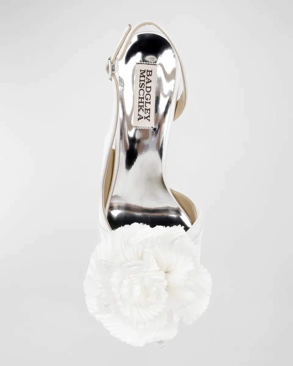 BADGLEY MISCHKA Blaire Silk Flower Slingback Pumps | Thumbnail 4