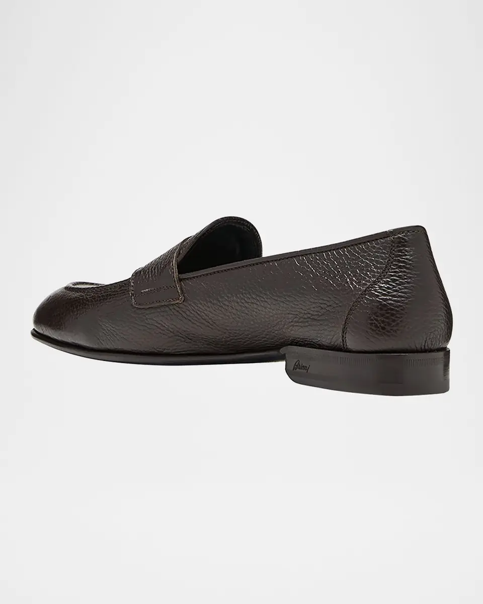 Brioni Men's Appia Deerskin Penny Loafers | Thumbnail 2 Brioni Men's Appia Deerskin Penny Loafers | Thumbnail 2