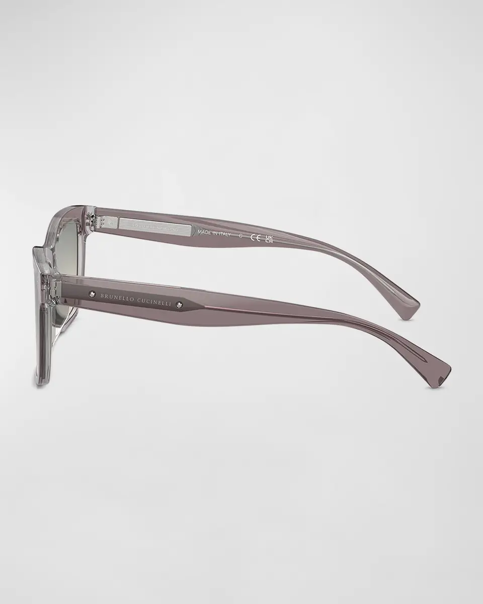 Brunello Cucinelli Logo Acetate Butterfly Sunglasses | Thumbnail 2