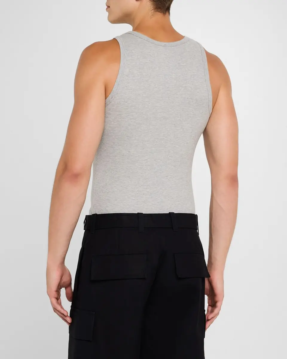 Versace Men's Embroidered Logo Tank Top | Thumbnail 3