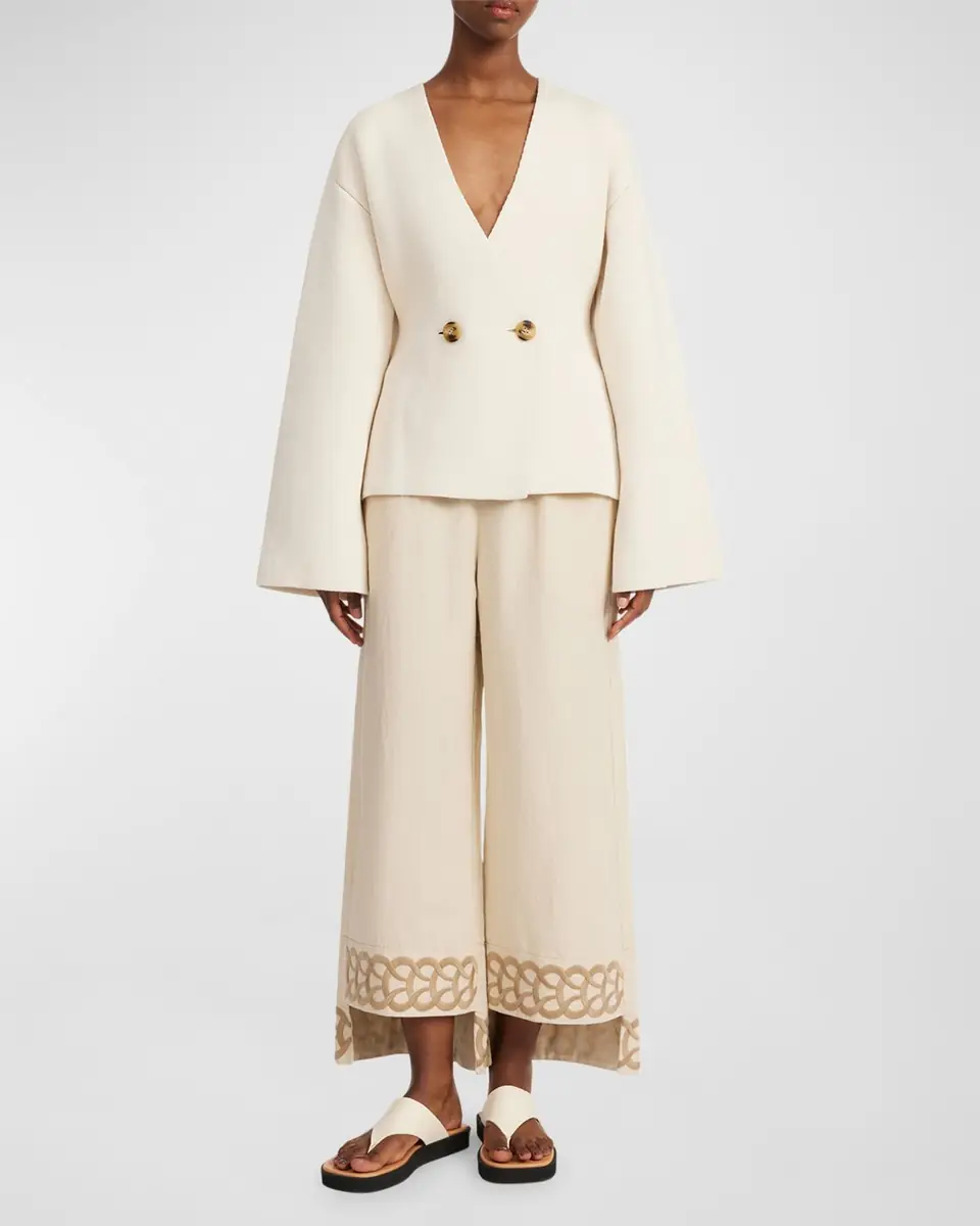 By Malene Birger Tinley Ribbed Double-Breasted Sweater | Thumbnail 2 By Malene Birger Tinley Ribbed Double-Breasted Sweater | Thumbnail 2