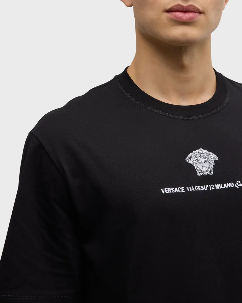 Versace Men's Medusa Embroidered T-Shirt | Thumbnail 5