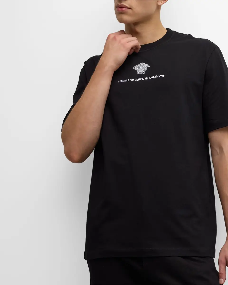 Versace Men's Medusa Embroidered T-Shirt | Thumbnail 6
