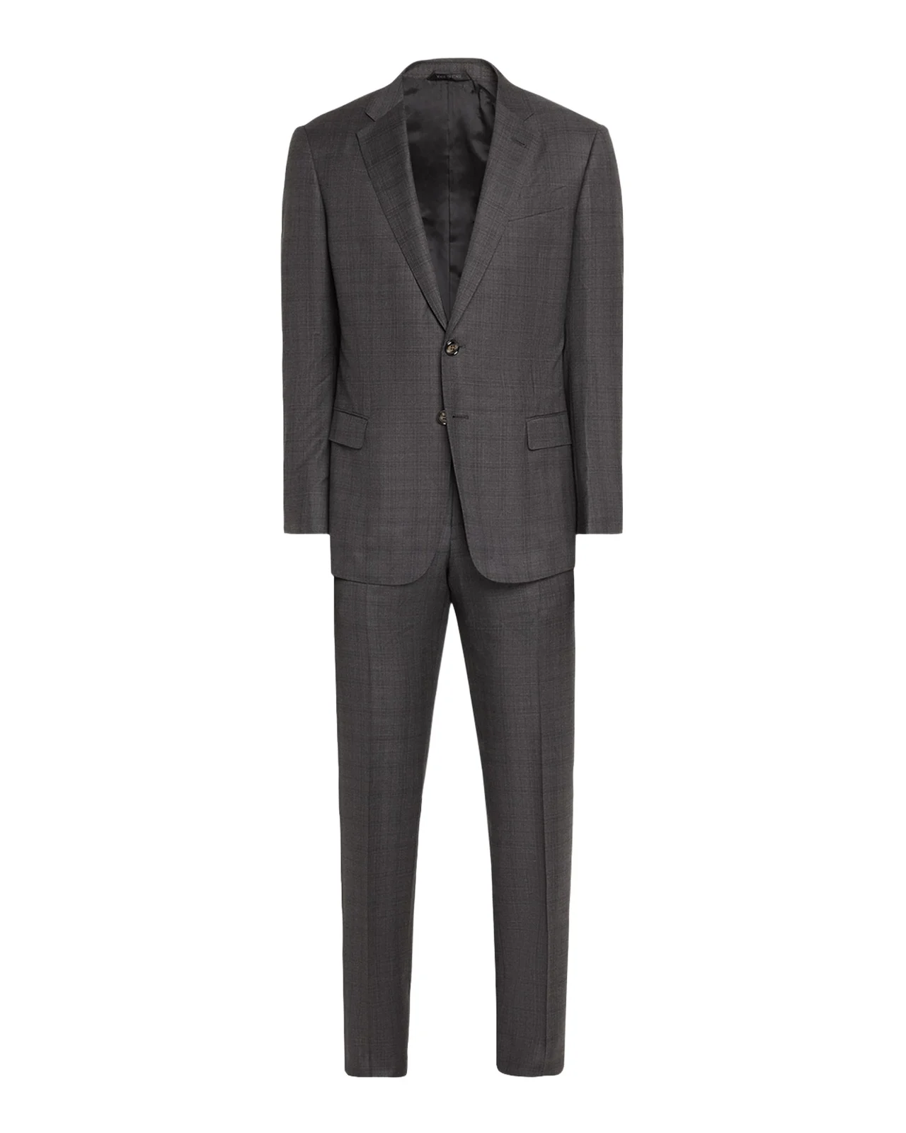 Men's Brushed Wool Plaid Classic Fit Suit Men's Brushed Wool Plaid Classic Fit Suit