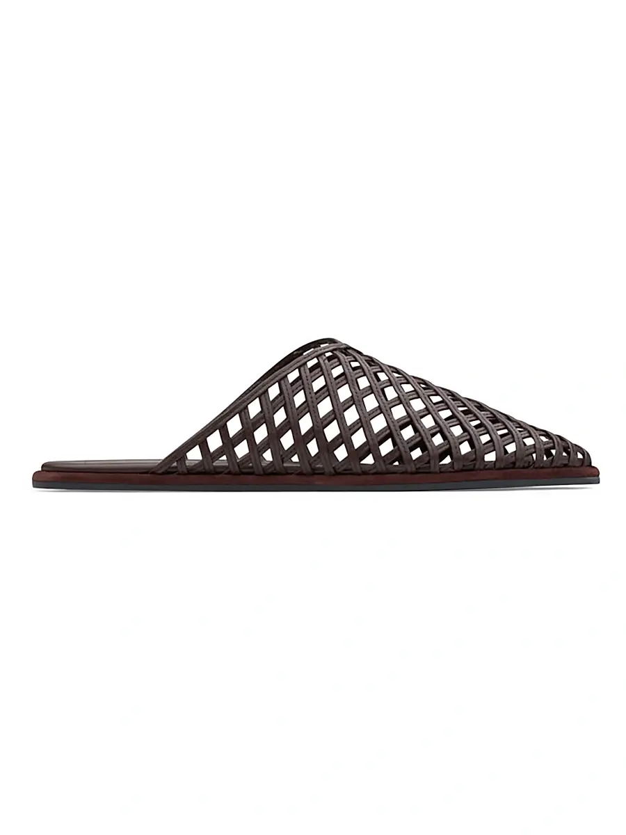 NEOUS Women's Atik Woven Leather Flat Mules