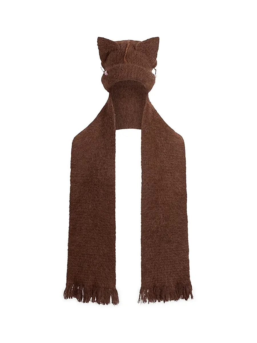 Charles Jeffrey Loverboy Men's Chunky Ears Beanie Scarf - Brown | Image 1 Charles Jeffrey Loverboy Men's Chunky Ears Beanie Scarf - Brown | Image 1