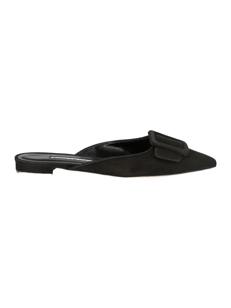 Manolo Blahnik Women's Maysale Suede Flats