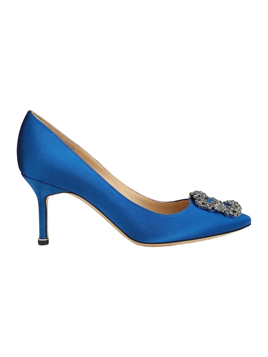 Women's Hangisi 70MM Crystal-Embellished Satin Pumps Women's Hangisi 70MM Crystal-Embellished Satin Pumps