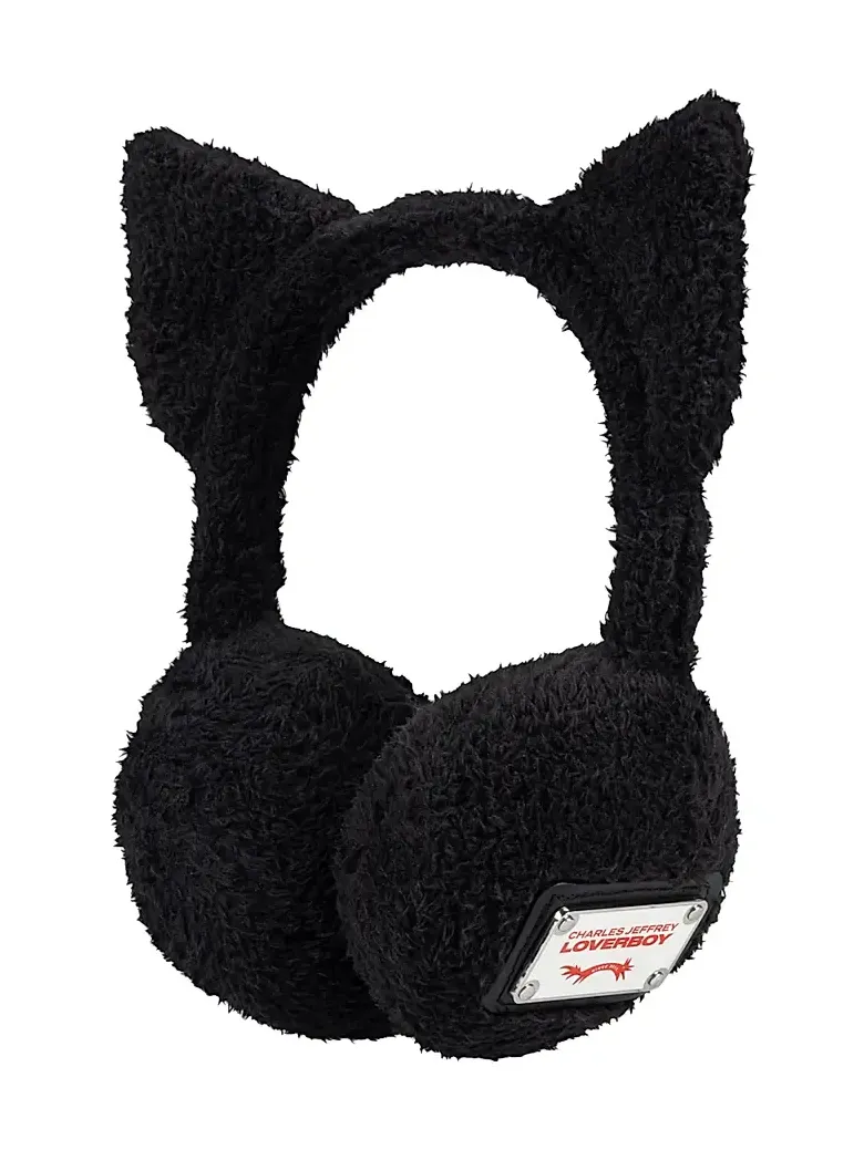Charles Jeffrey Loverboy Men's Logo Faux-Fur Earmuffs