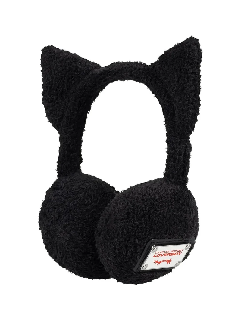 Charles Jeffrey Loverboy Men's Logo Faux-Fur Earmuffs