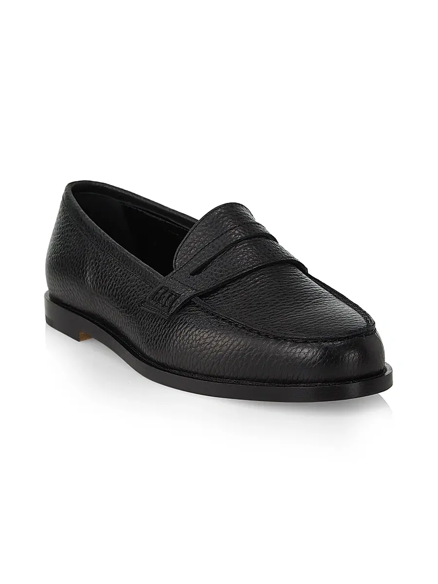 Manolo Blahnik Women's Perrita Leather Loafers | Thumbnail 2