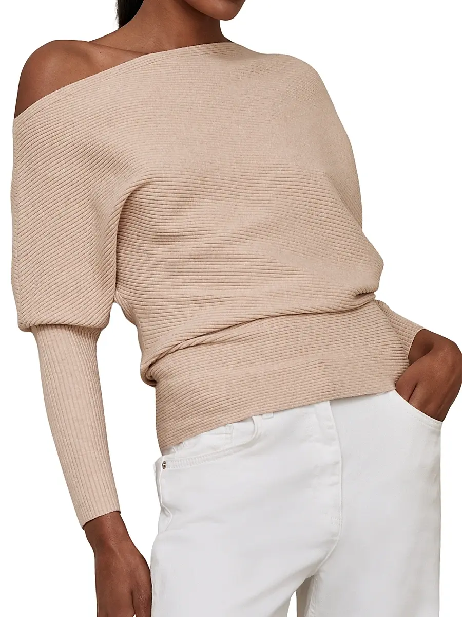 Reiss Women's Lorna Off-the-Shoulder Sweater | Thumbnail 2