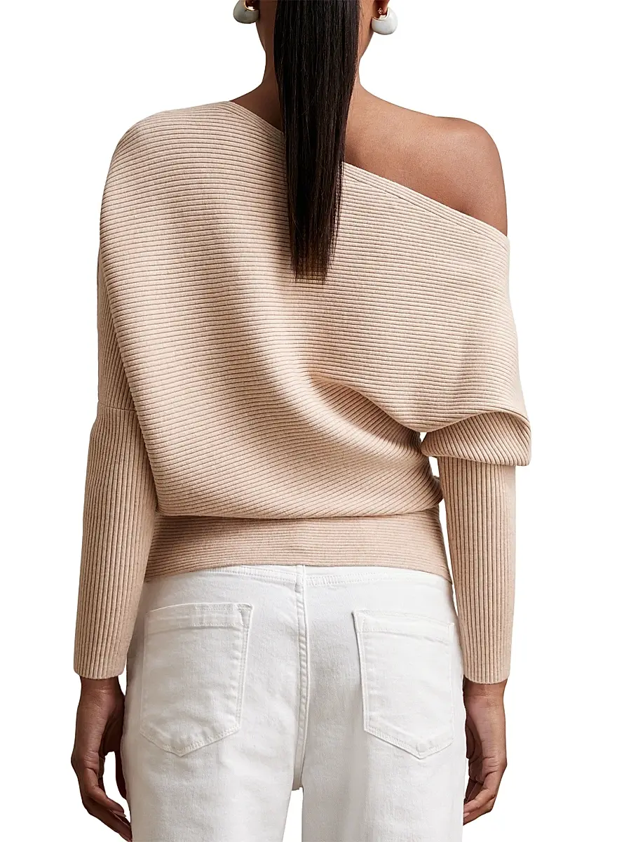 Reiss Women's Lorna Off-the-Shoulder Sweater | Thumbnail 3