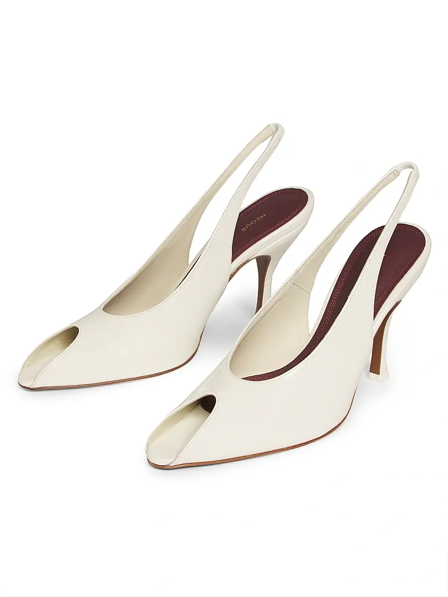 NEOUS Women's Hamal 85MM Patent Leather Peep-Toe Slingback Pumps | Thumbnail 2 NEOUS Women's Hamal 85MM Patent Leather Peep-Toe Slingback Pumps | Thumbnail 2