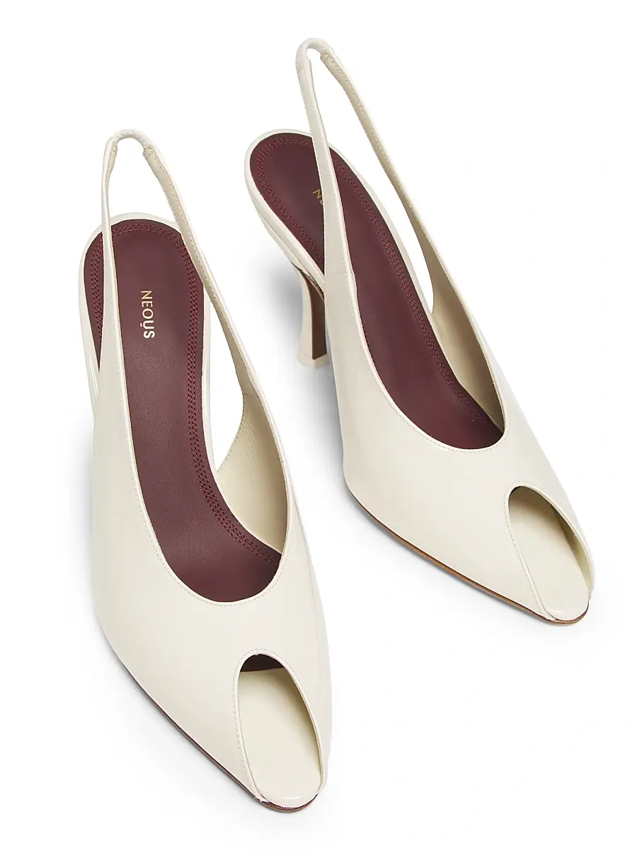 NEOUS Women's Hamal 85MM Patent Leather Peep-Toe Slingback Pumps | Thumbnail 4 NEOUS Women's Hamal 85MM Patent Leather Peep-Toe Slingback Pumps | Thumbnail 4