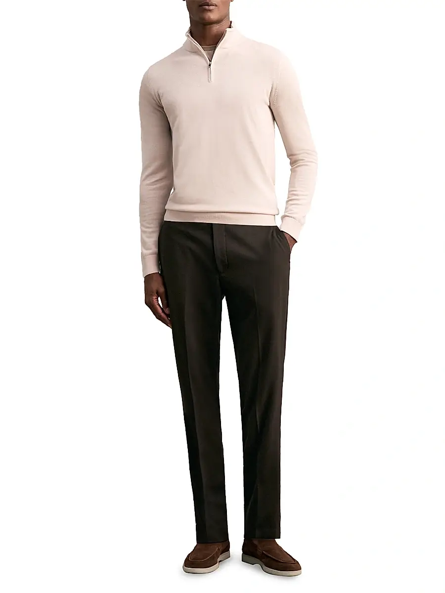 Reiss Men's Blackhall Quarter-Zip Wool Sweater | Thumbnail 2 Reiss Men's Blackhall Quarter-Zip Wool Sweater | Thumbnail 2
