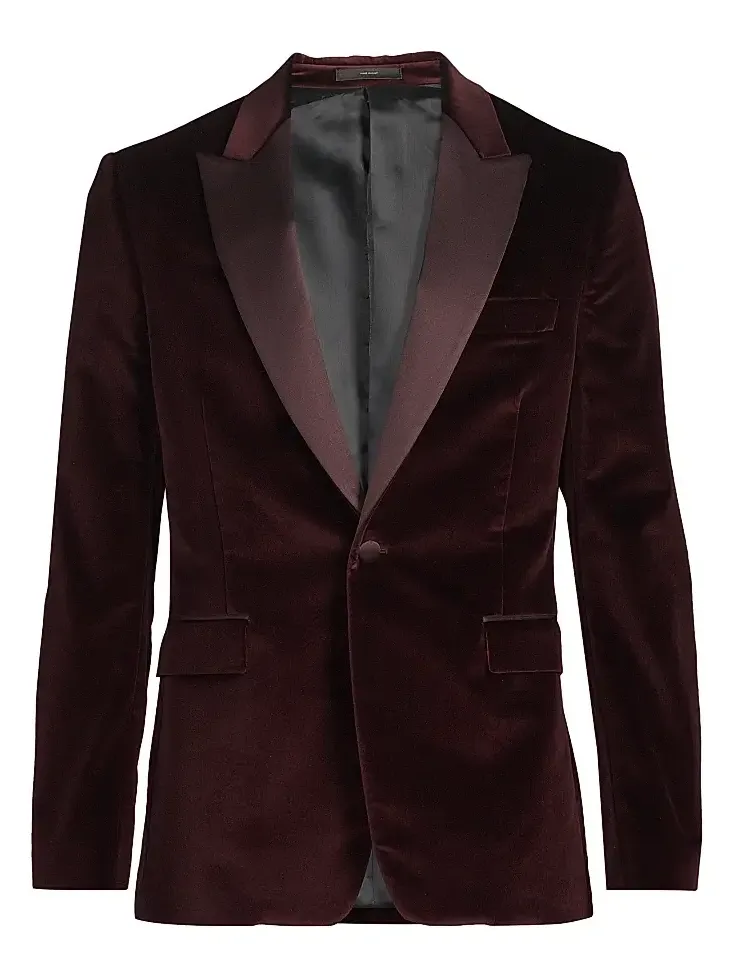 Paul Smith Men's Velvet One-Button Jacket