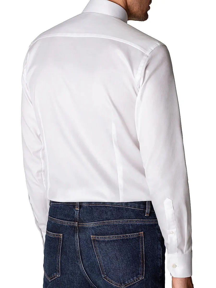 Eton Men's Cotton-Twill Slim-Fit Dress Shirt | Thumbnail 4
