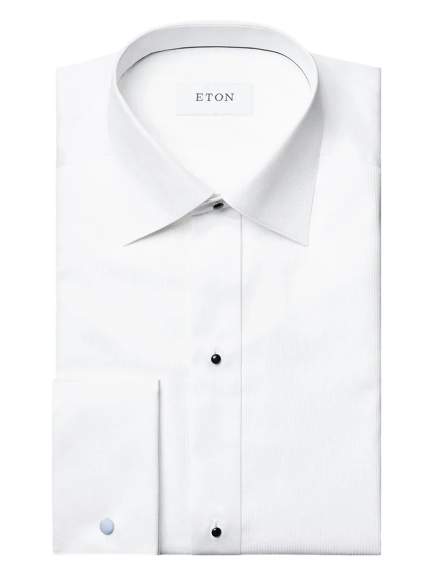 Eton Men's Contemporary-Fit Plissé Bib Formal Shirt