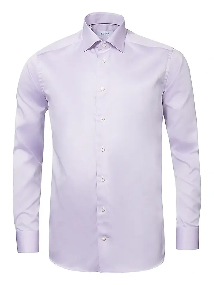 Men's Cotton-Twill Slim-Fit Dress Shirt