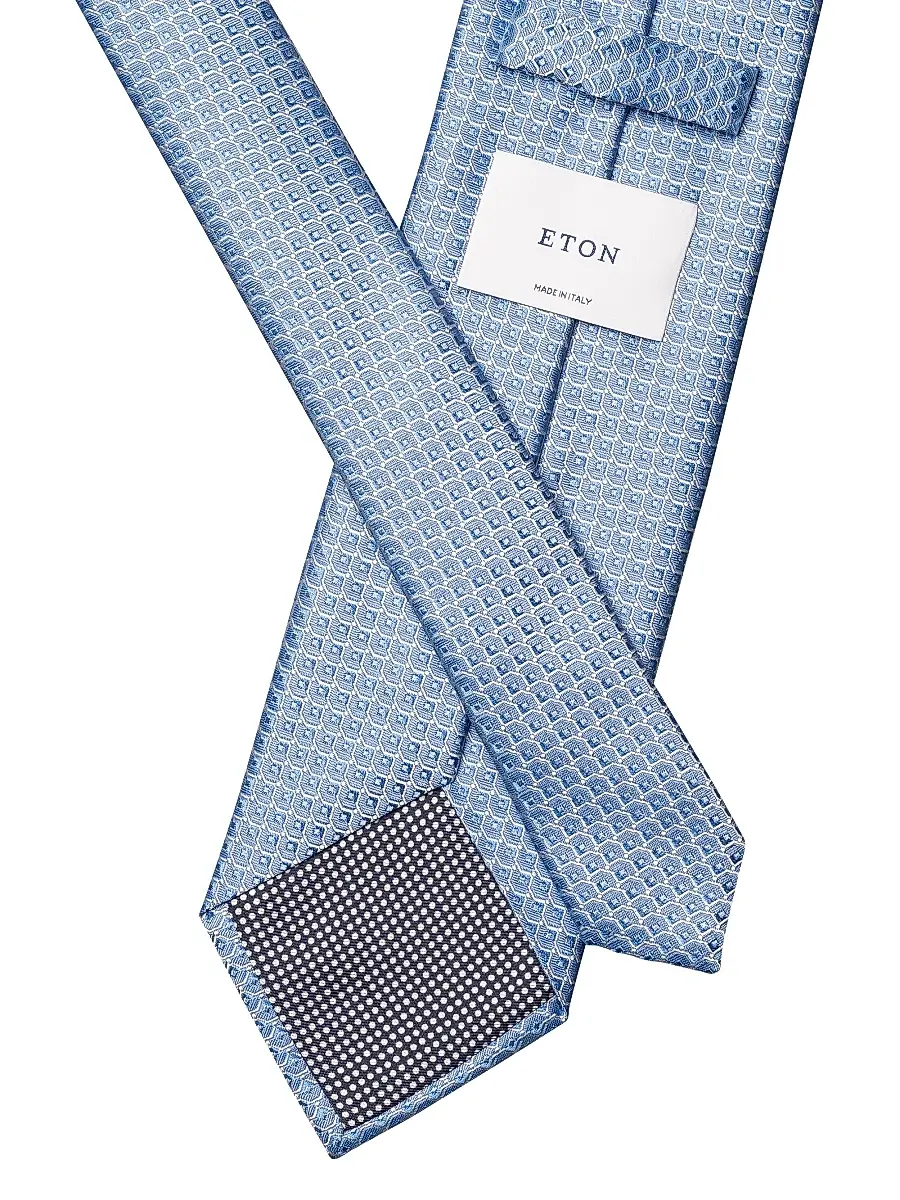 Eton Men's Geometric Silk Tie | Thumbnail 2 Eton Men's Geometric Silk Tie | Thumbnail 2