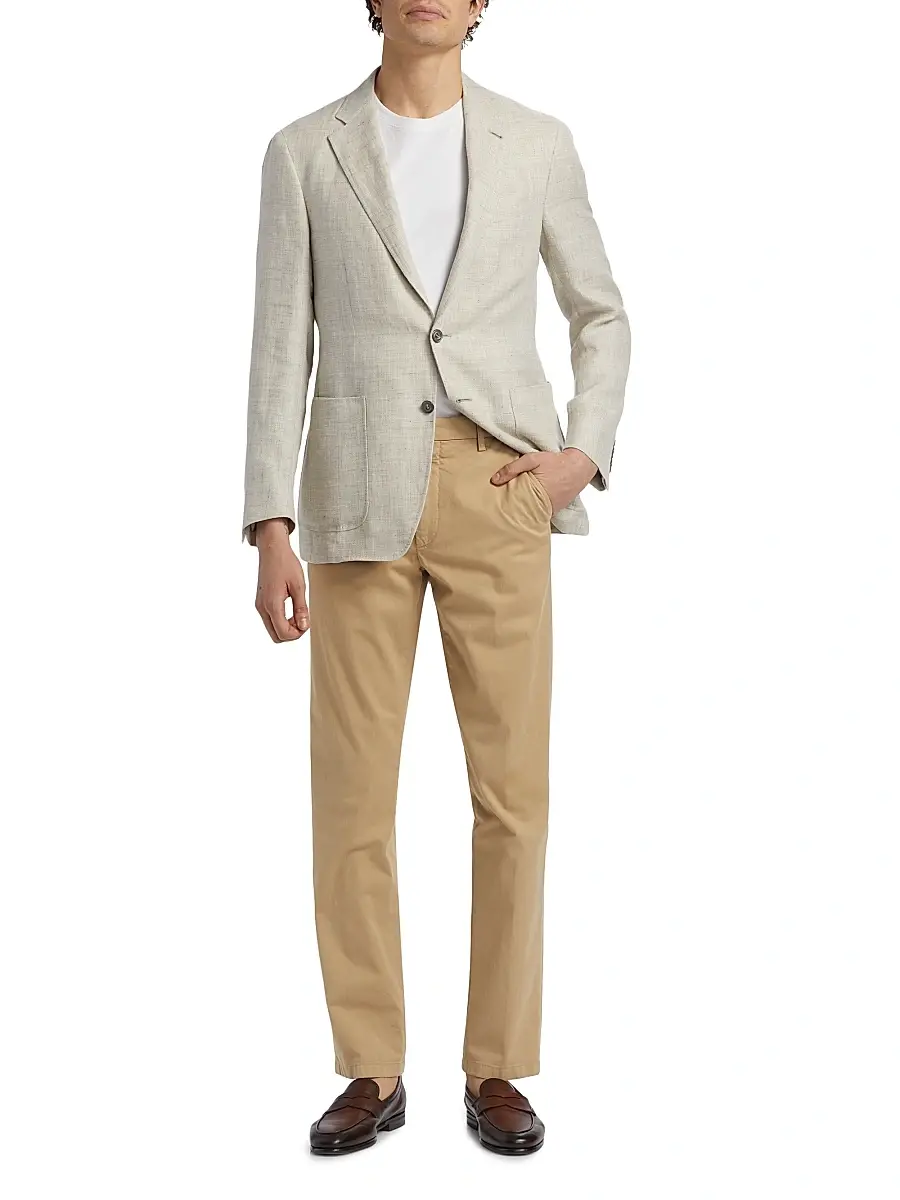 Canali Men's Chino Stretch-Cotton Pants | Thumbnail 2 Canali Men's Chino Stretch-Cotton Pants | Thumbnail 2