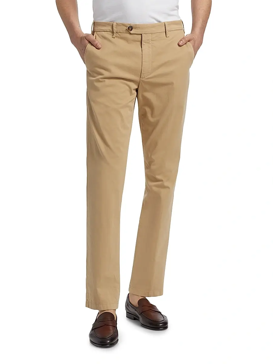 Canali Men's Chino Stretch-Cotton Pants | Thumbnail 3 Canali Men's Chino Stretch-Cotton Pants | Thumbnail 3