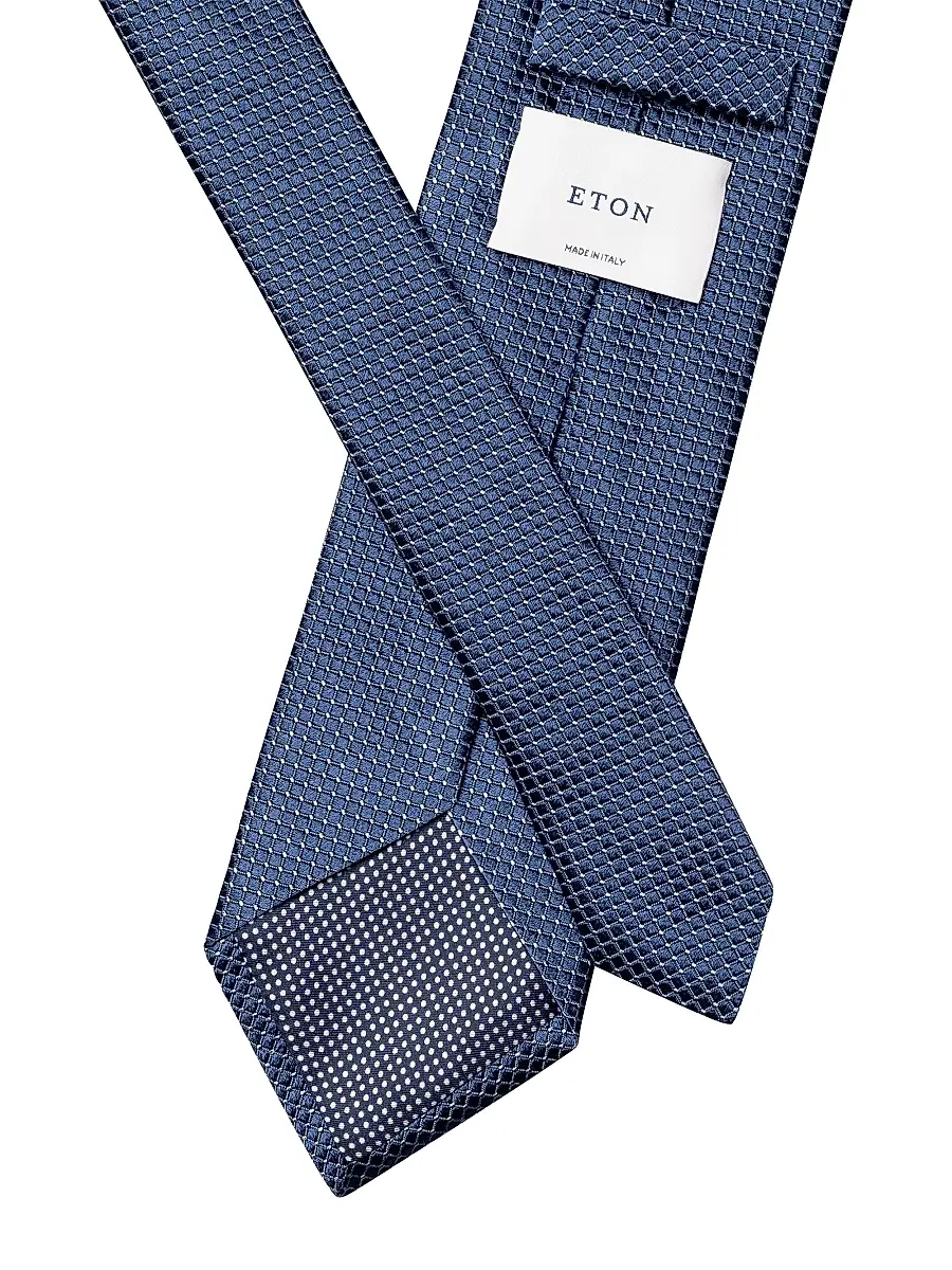 Eton Men's Geometric Satin Silk Tie | Thumbnail 3