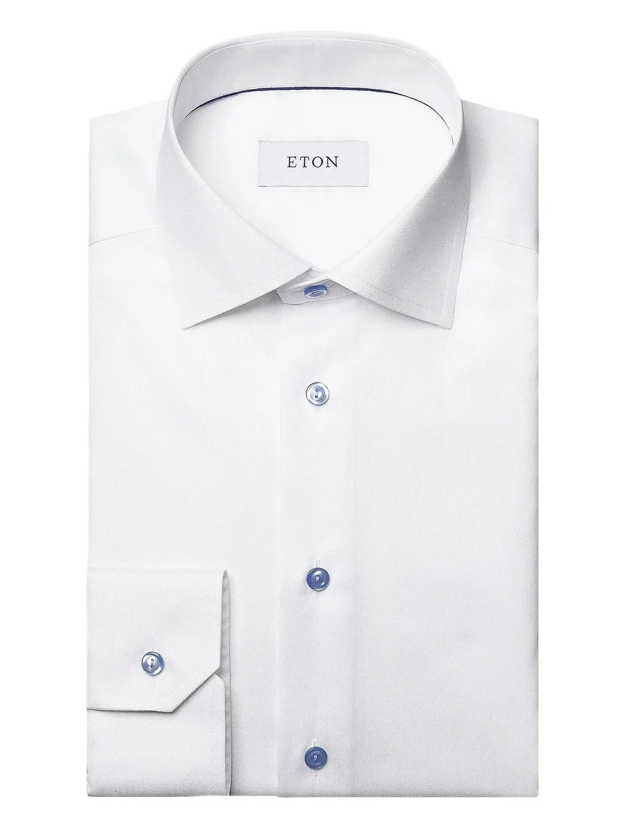 Men's Cotton-Twill Contemporary-Fit Dress Shirt