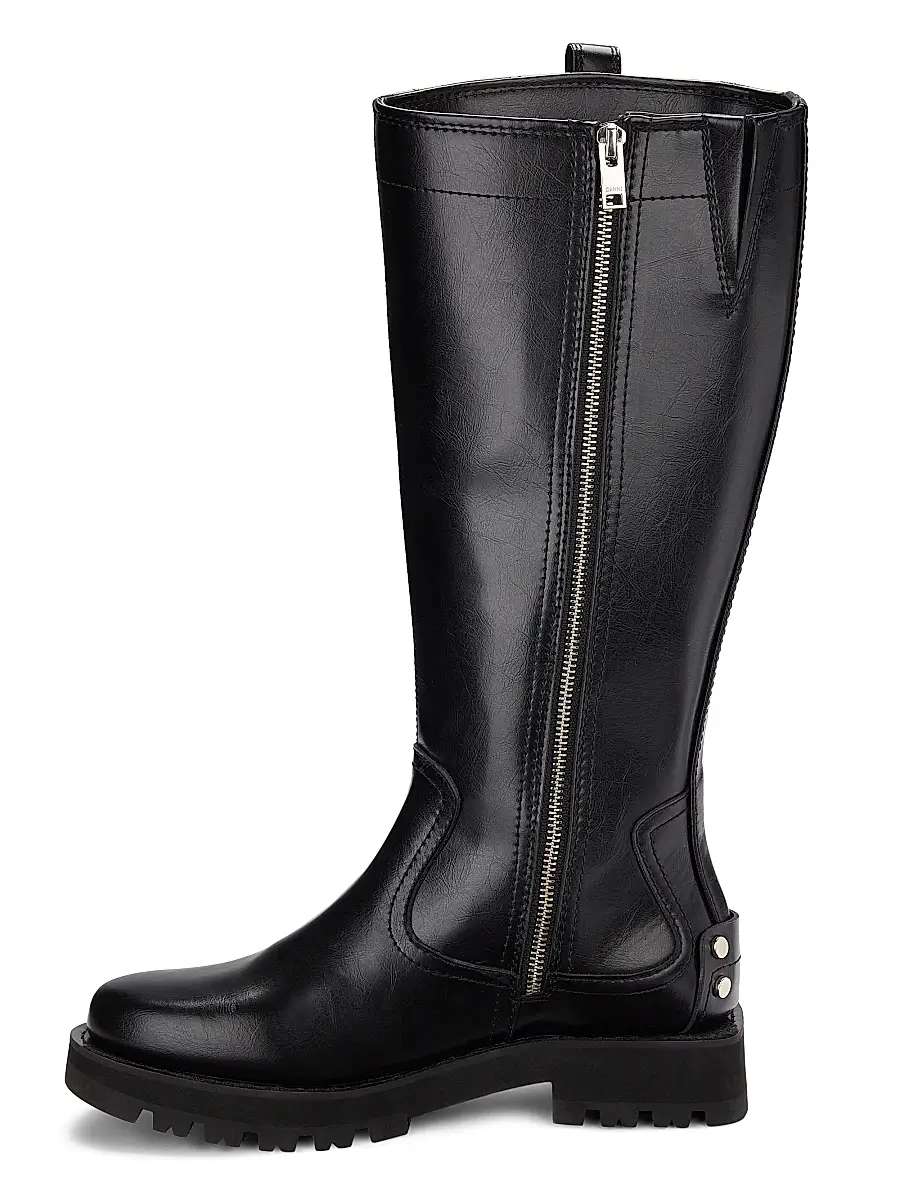 Ganni Women's Studs Crinkle Faux-Leather High Boots | Thumbnail 5 Ganni Women's Studs Crinkle Faux-Leather High Boots | Thumbnail 5