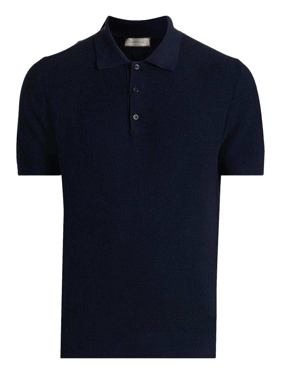 Men's Piqué-Stitch Cotton Polo Shirt Men's Piqué-Stitch Cotton Polo Shirt