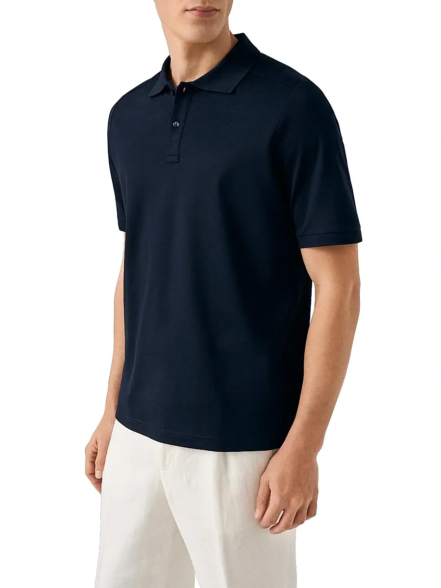 Eton Men's Cotton Piqué Polo Shirt | Thumbnail 2 Eton Men's Cotton Piqué Polo Shirt | Thumbnail 2