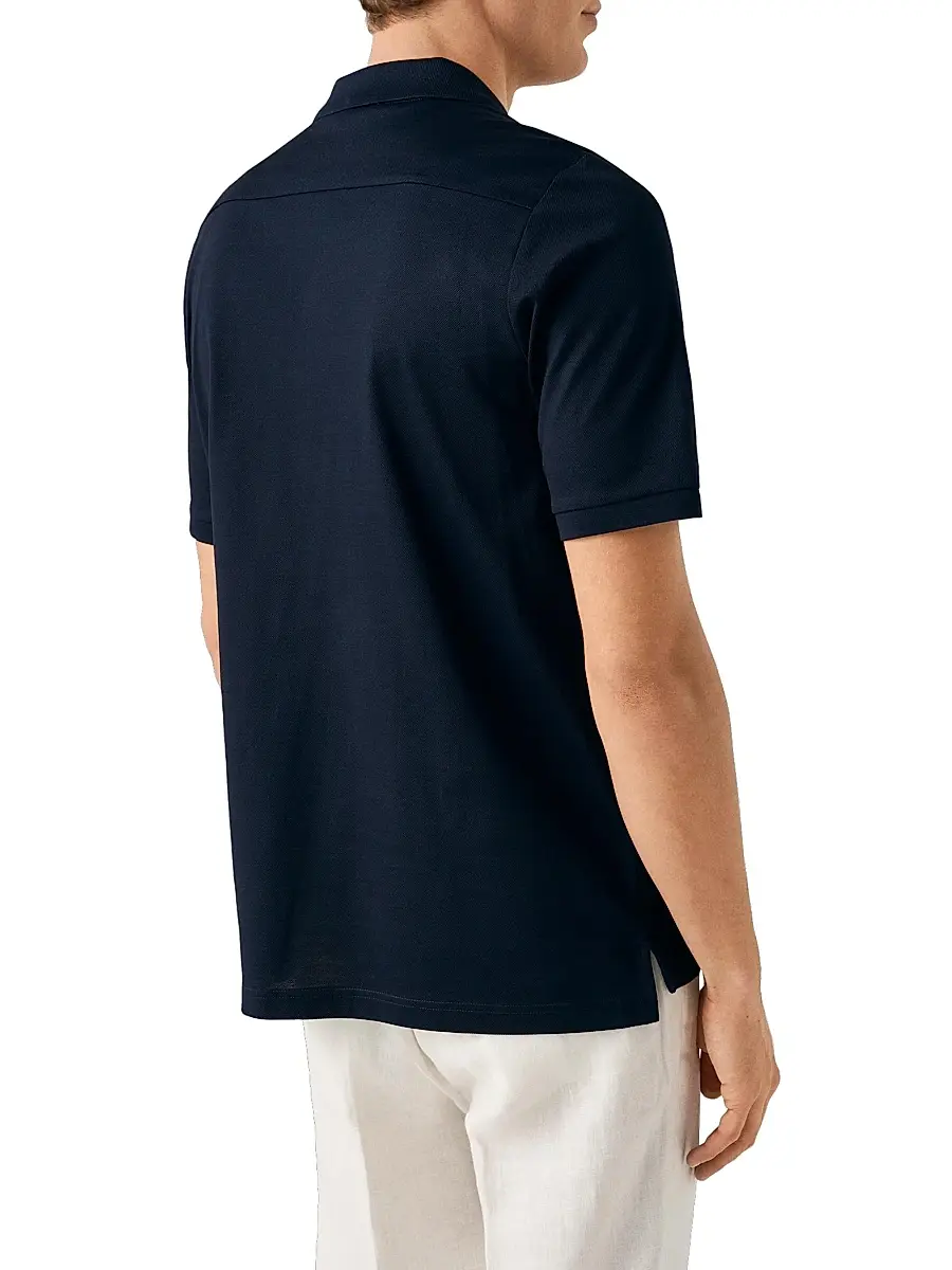 Eton Men's Cotton Piqué Polo Shirt | Thumbnail 3 Eton Men's Cotton Piqué Polo Shirt | Thumbnail 3