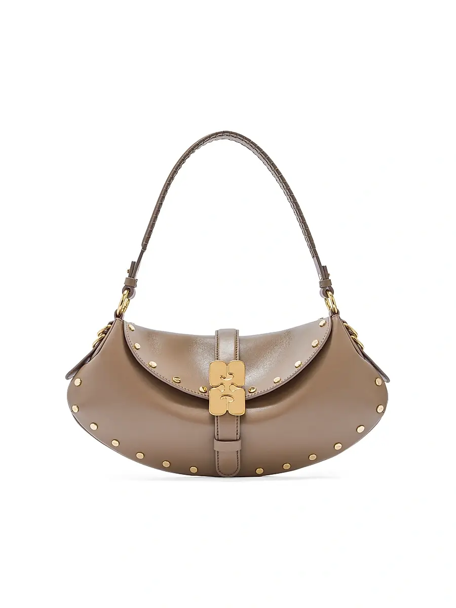 Ganni Women's Kat Studded Shoulder Bag