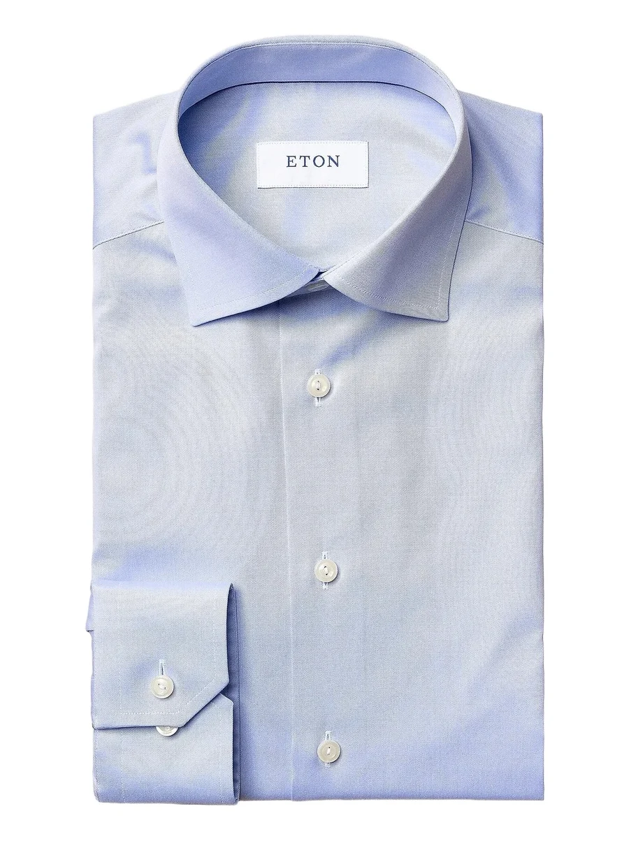 Men's Cotton-Twill Slim-Fit Dress Shirt