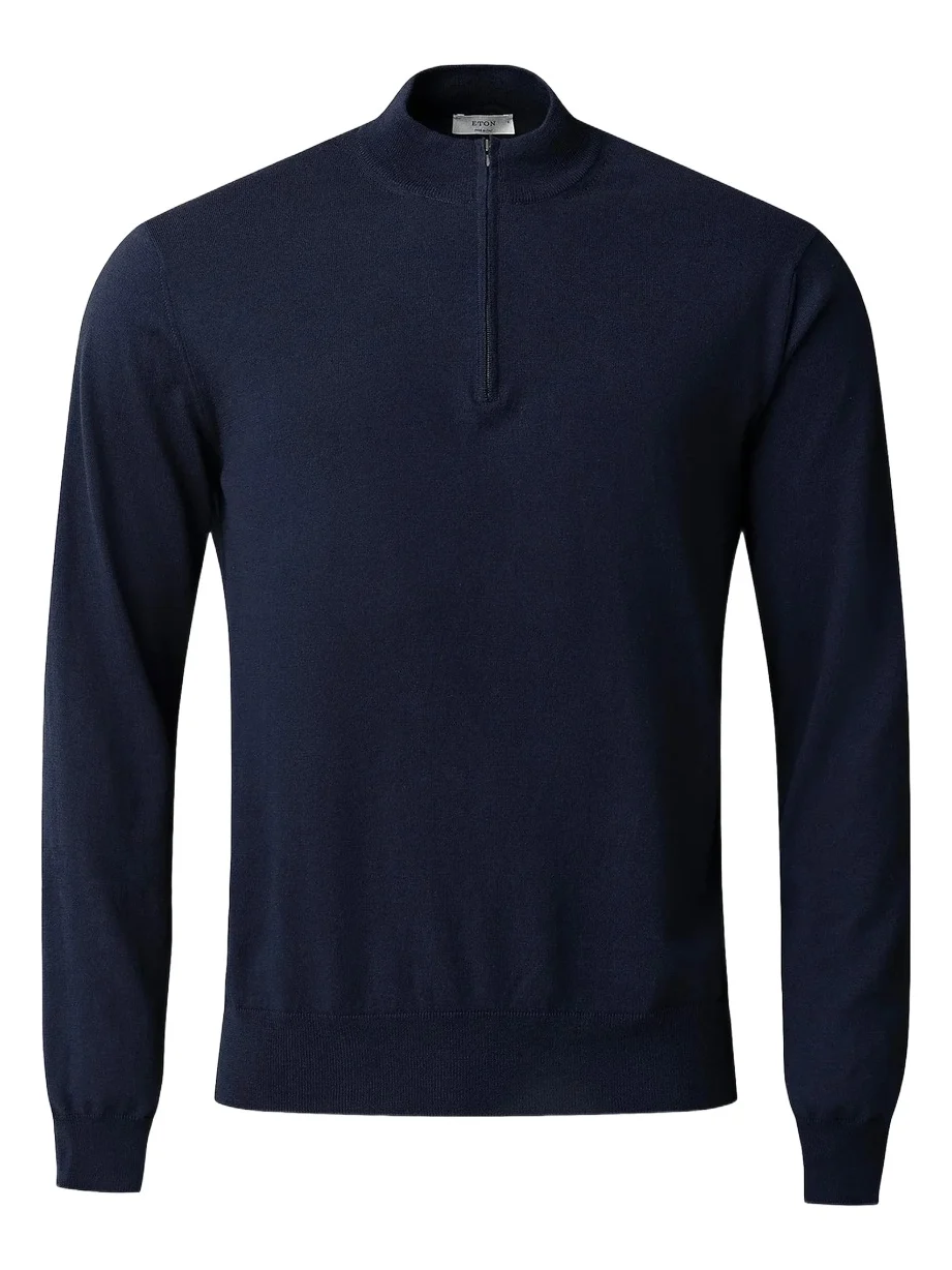 Men's Cotton-Cashmere Fine Weave Quarter-Zip Sweater Men's Cotton-Cashmere Fine Weave Quarter-Zip Sweater
