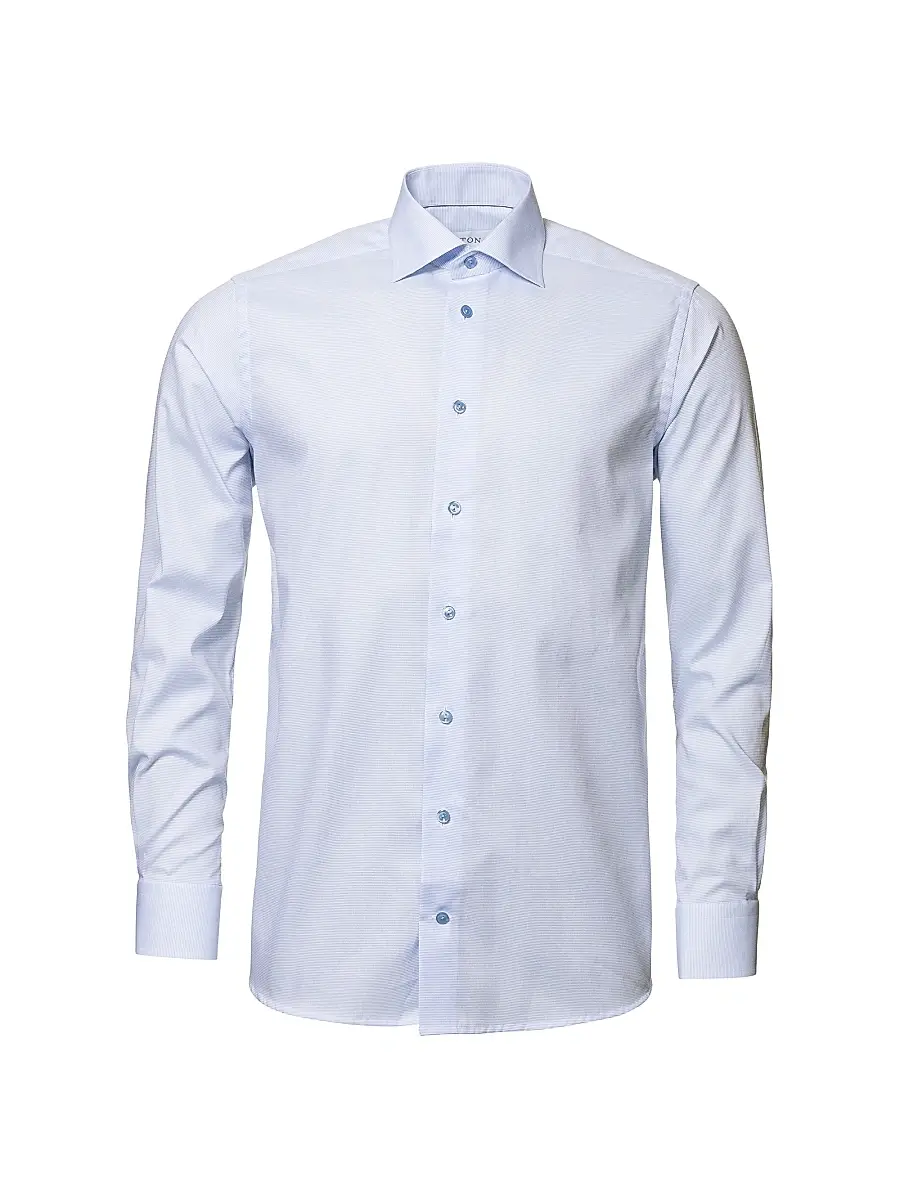 Eton Men's Slim-Fit Textured Solid Shirt | Thumbnail 3
