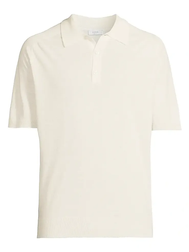 Men's Linen-Cotton Woven Polo Shirt Men's Linen-Cotton Woven Polo Shirt