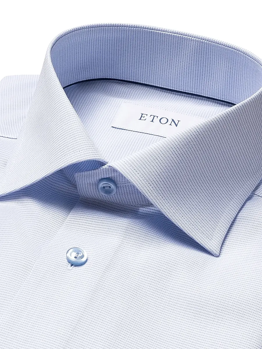 Eton Men's Contemporary-Fit Textured Solid Shirt | Thumbnail 5 Eton Men's Contemporary-Fit Textured Solid Shirt | Thumbnail 5