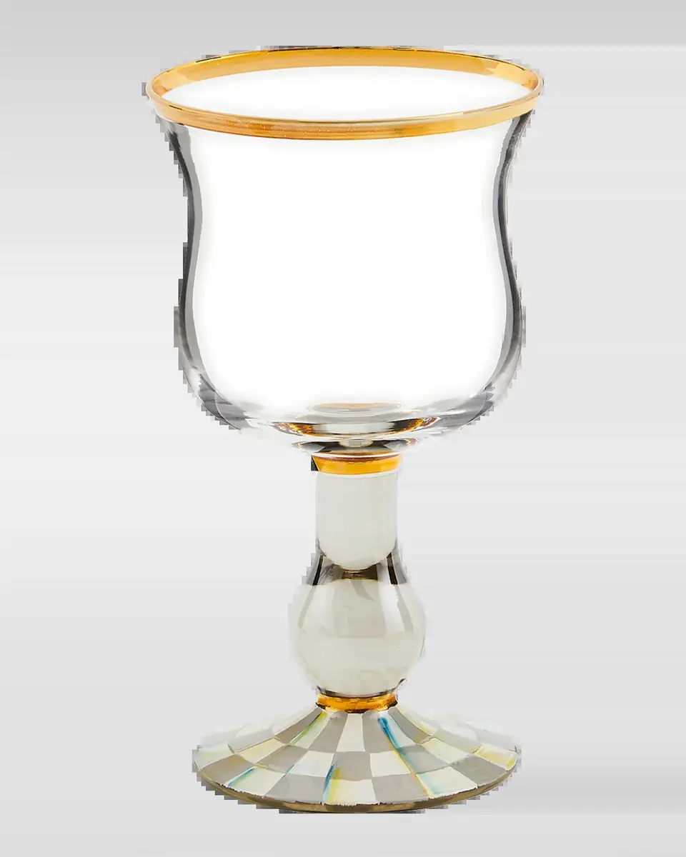 MacKenzie-Childs Sterling Check Wine Glass | Thumbnail 2 MacKenzie-Childs Sterling Check Wine Glass | Thumbnail 2